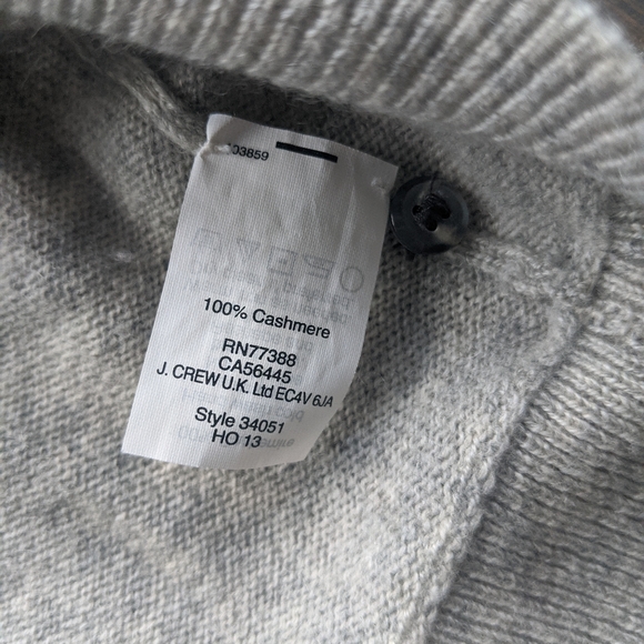 J. Crew 100% Italian Cashmere Hoodie (grey) - Picture 5 of 8